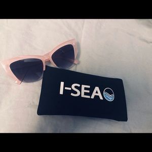 Pink cat eye sunglasses